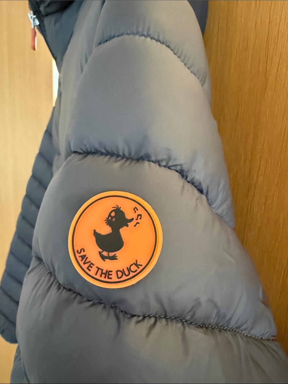 SAVE THE DUCK BOYS FULL ZIP SHERPA LINED HOOD Jacket Navy Blue Kids size 12 - Picture 3 of 15